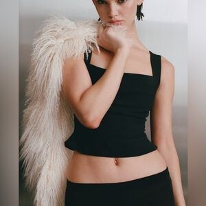 MIAO new without tags black corset top XS